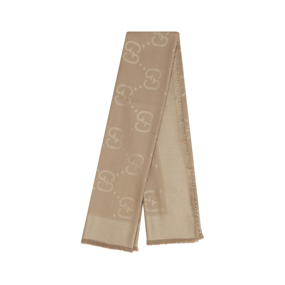 Gucci Brown Wool Oves Aries Scarf