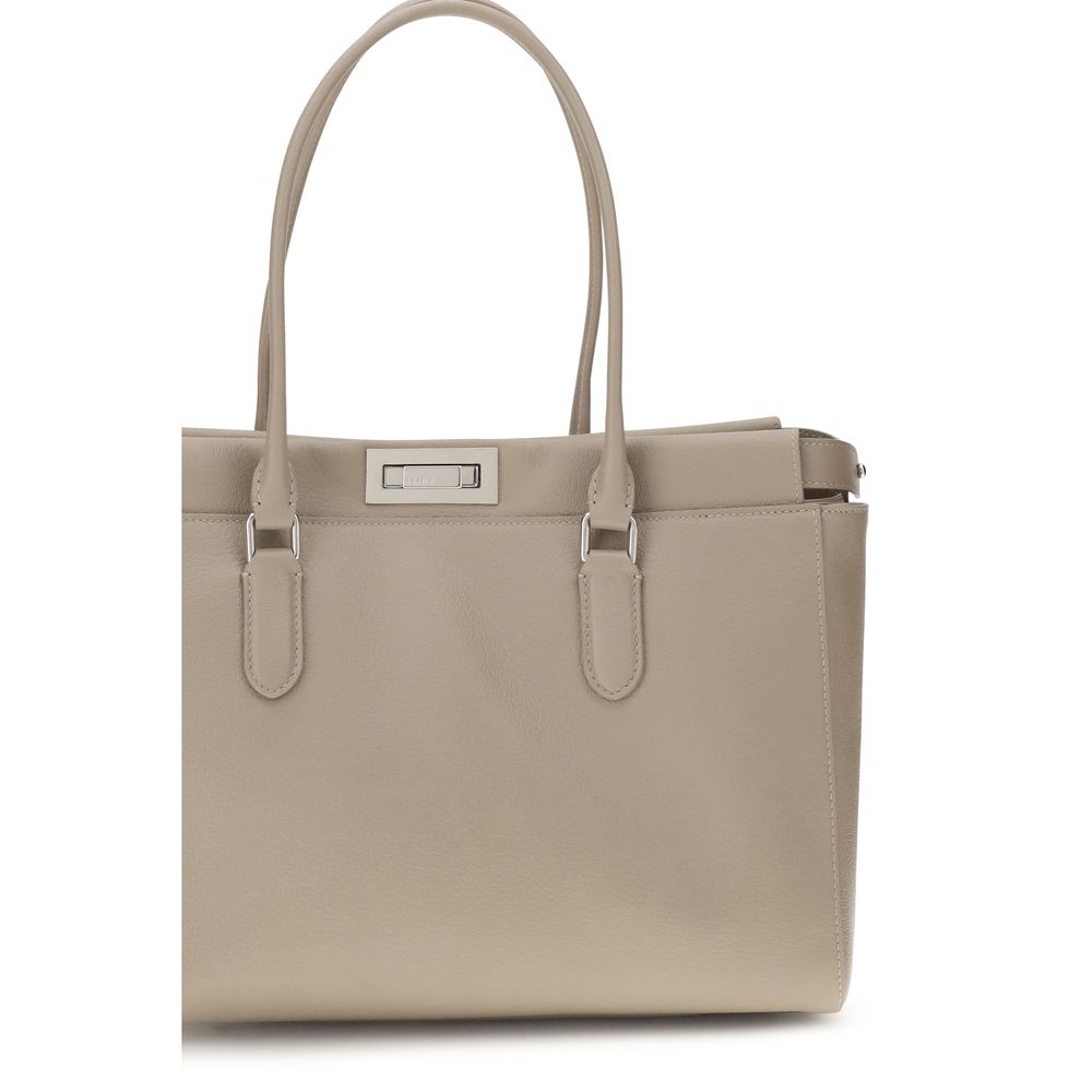 Fendi Beige Calf Leather Bos Taurus Shoulder Bag