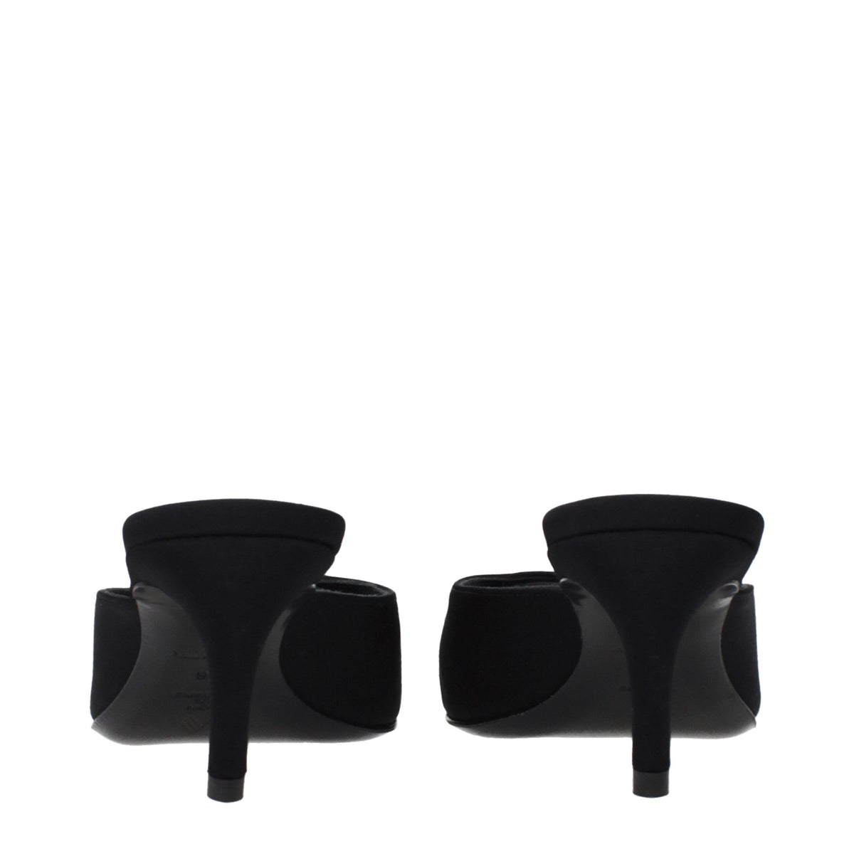 The Attico Black Fabric Flat Sandals