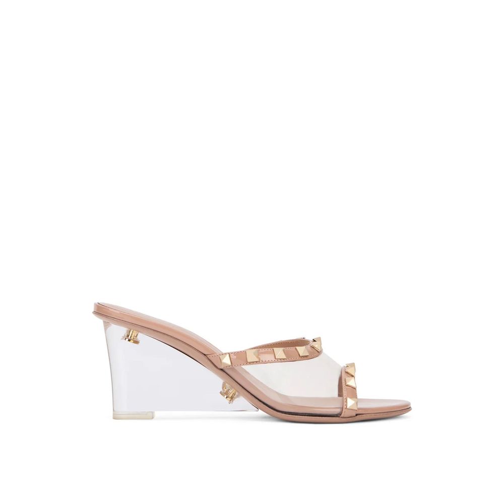 Valentino Garavani Beige Leather Mules