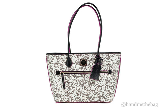 Dooney & Bourke Disney Medium Minnie Mouse Line Art Coated Cotton Tote Handbag