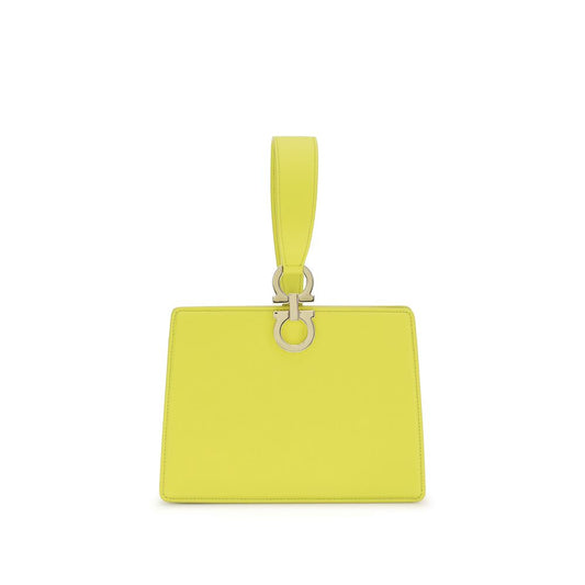 Ferragamo Bicolor Calf Leather Bos Taurus Clutch Bag