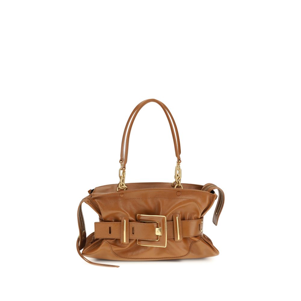 Balmain Brown Calf Leather Bos Taurus Handbag
