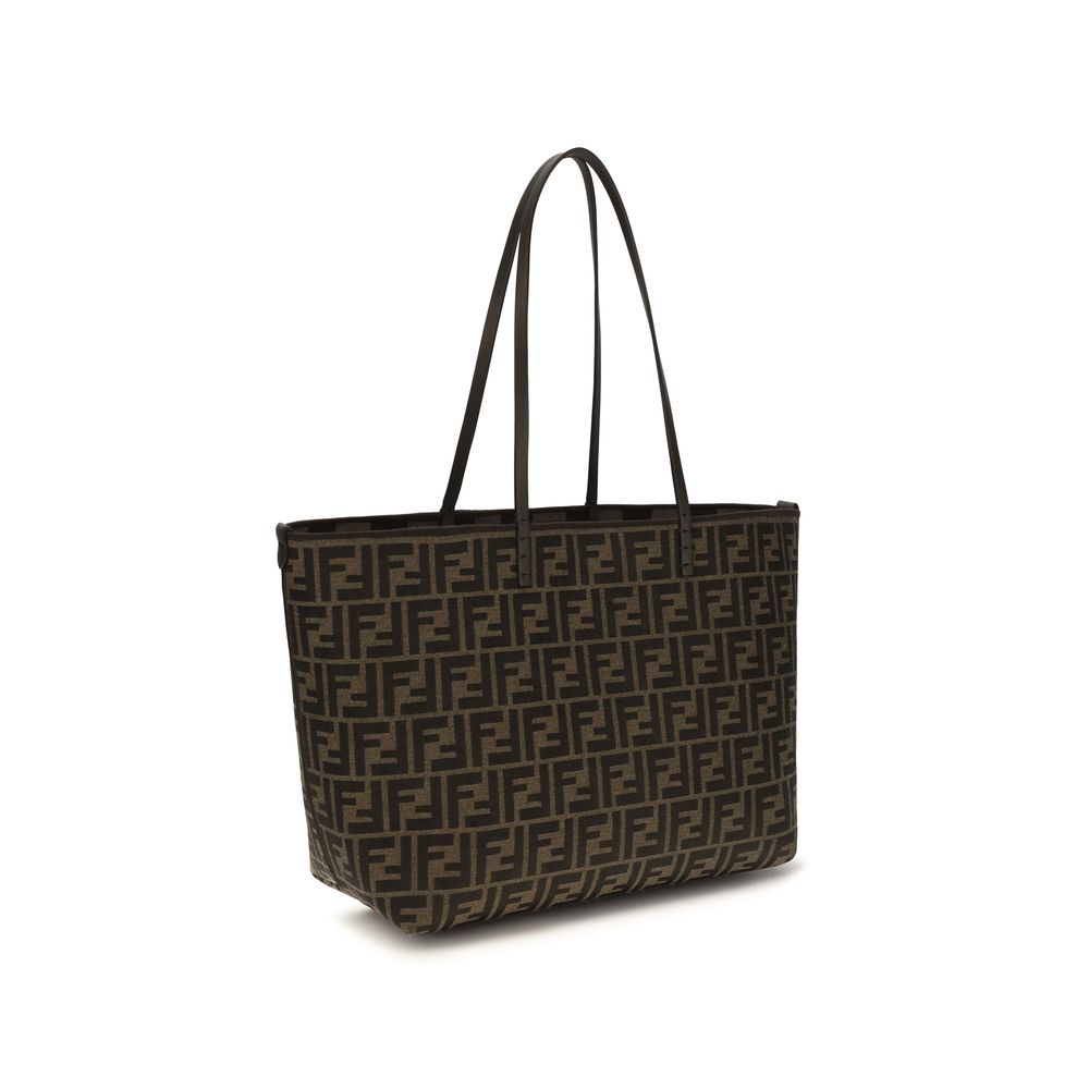 Fendi Brown Fabric Shoulder Bag