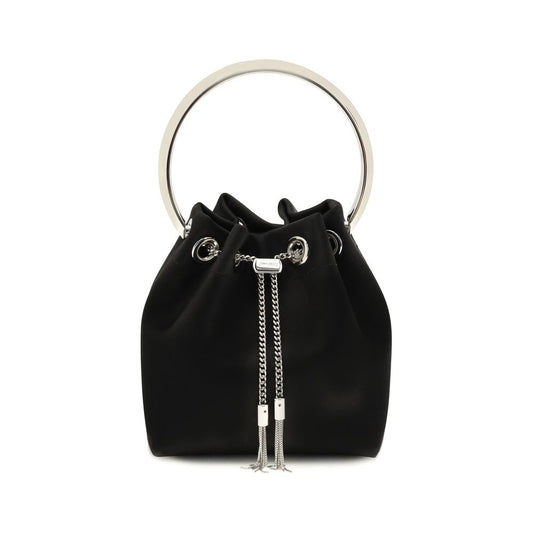 Jimmy Choo Black Cotton Shoulder Bag