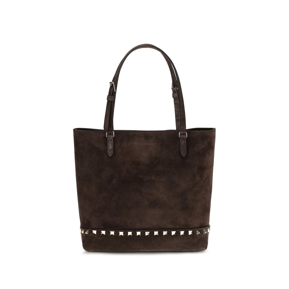 Valentino Garavani Brown Calf Leather Bos Taurus Shoulder Bag