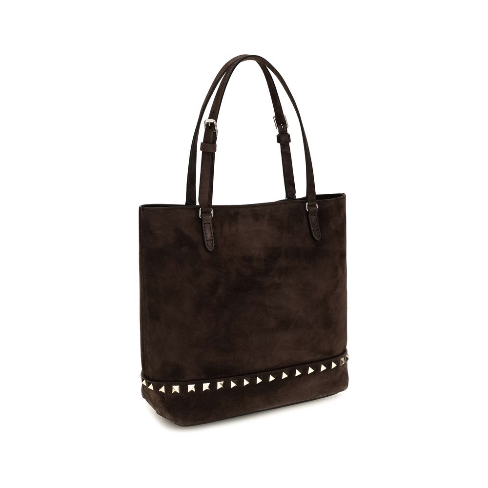 Valentino Garavani Brown Calf Leather Bos Taurus Shoulder Bag