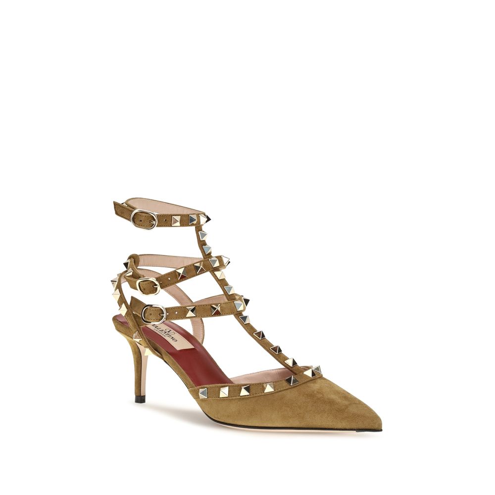 Valentino Garavani Beige Goatskin High Heel Pumps