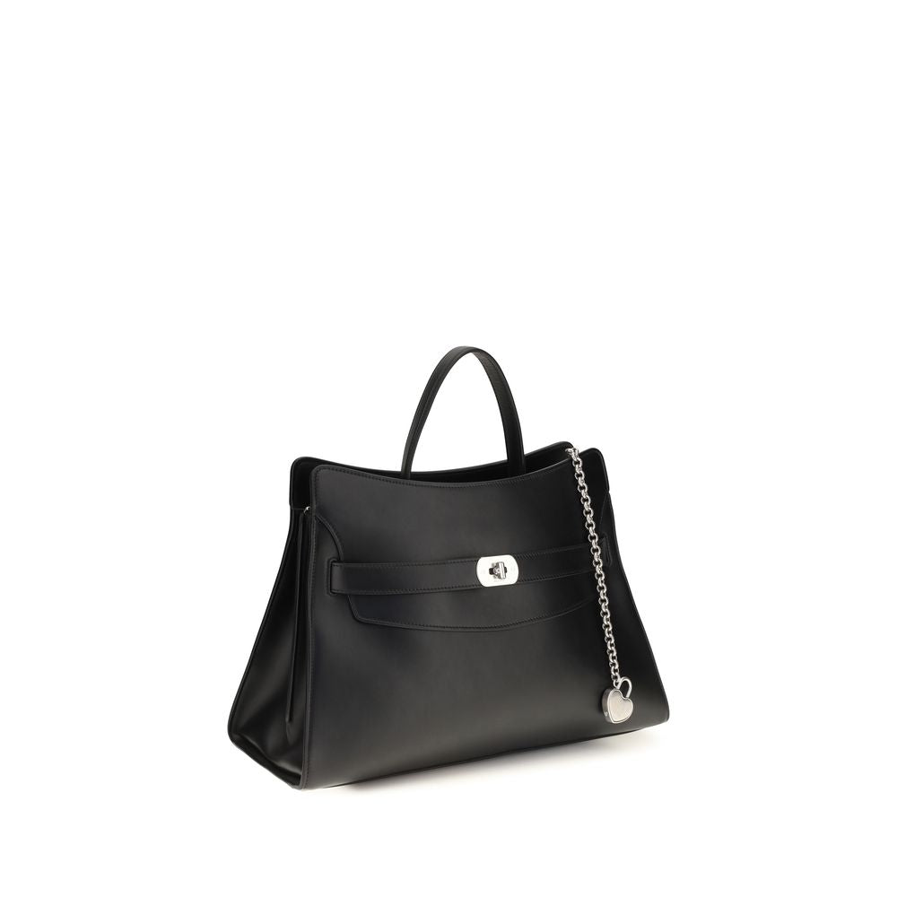Alexander McQueen Black Calf Leather Bos Taurus Shoulder Bag