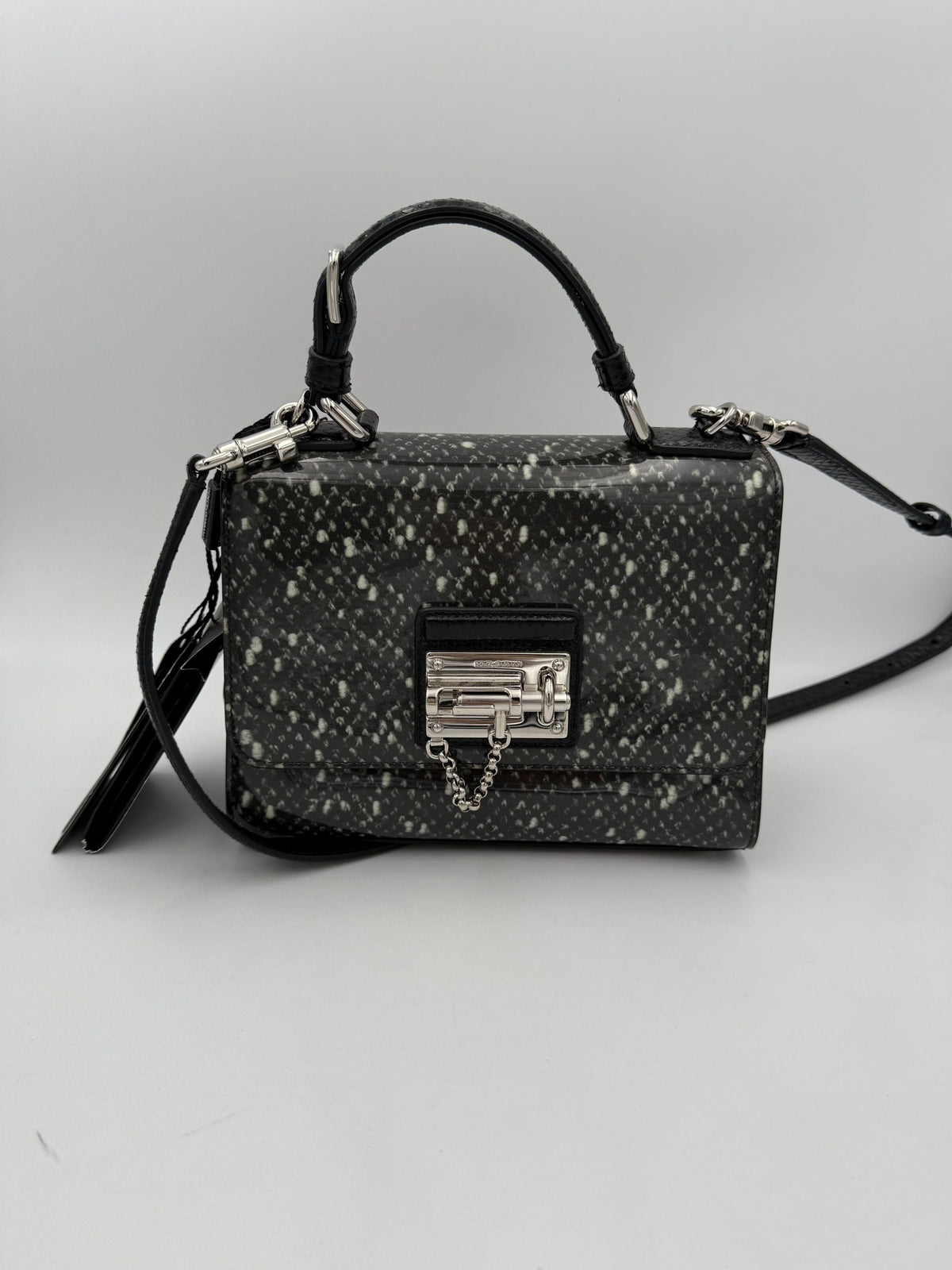 Dolce & Gabbana DOLCE & GABBANA “Monica” Python and Patent Handbag