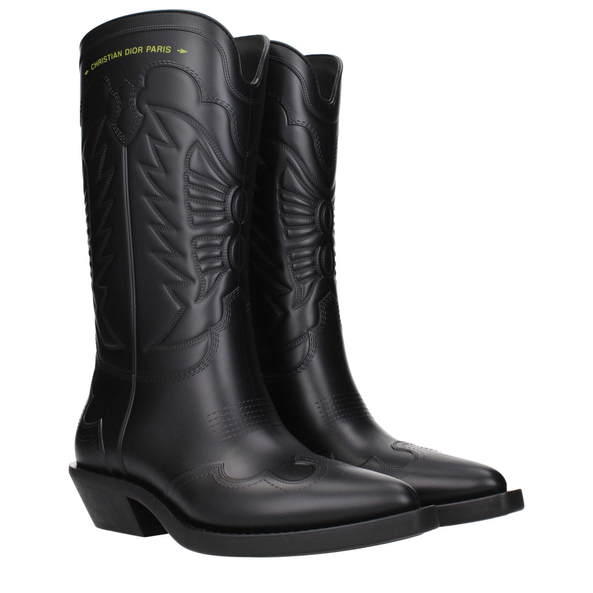 Christian Dior Black Cotton Boots
