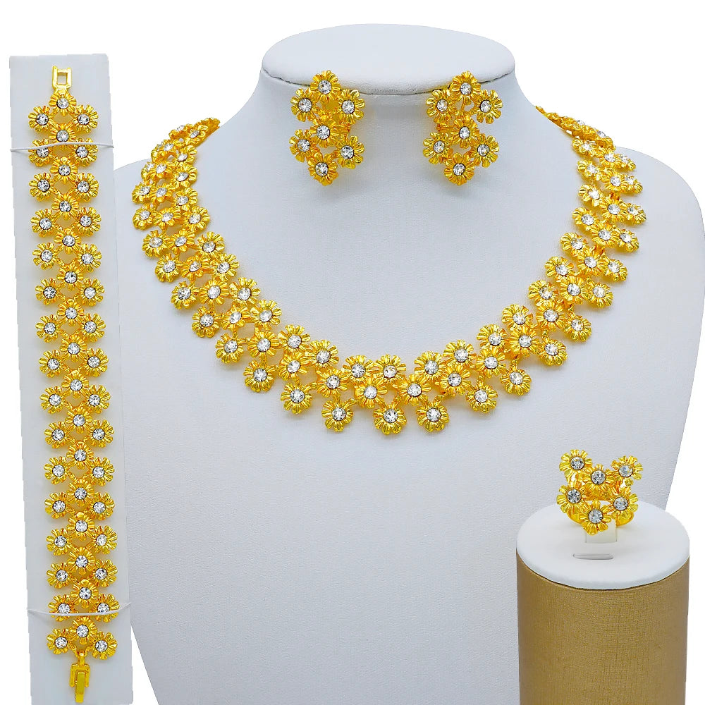 Royal African Bridal Collection — 4-Piece Gold Jewelry Set