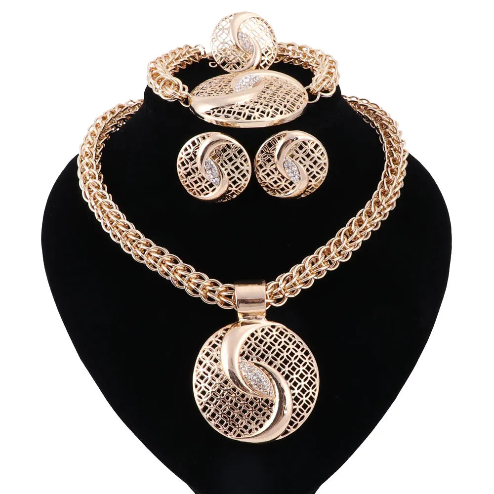 The Lagos Bridal Set — Exquisite Silver Plated African Beads Wedding Jewelry