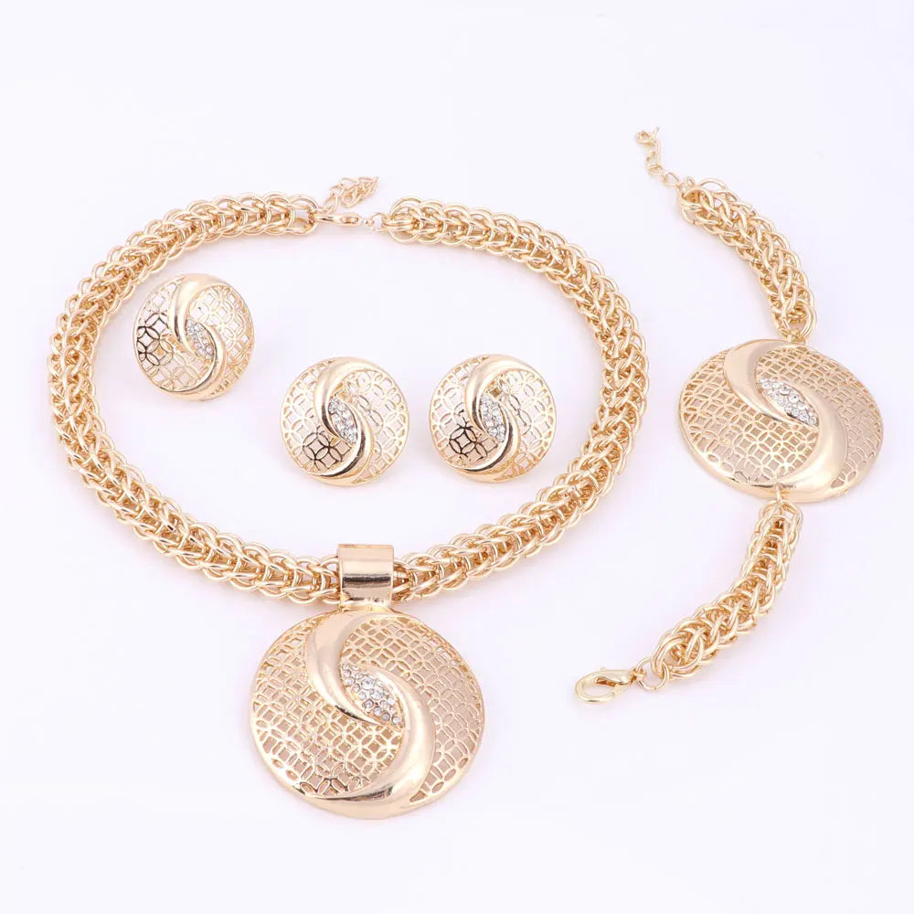 The Lagos Bridal Set — Exquisite Silver Plated African Beads Wedding Jewelry