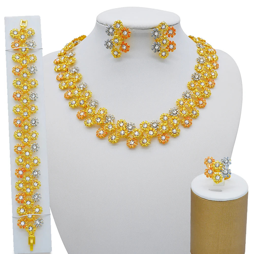 Royal African Bridal Collection — 4-Piece Gold Jewelry Set