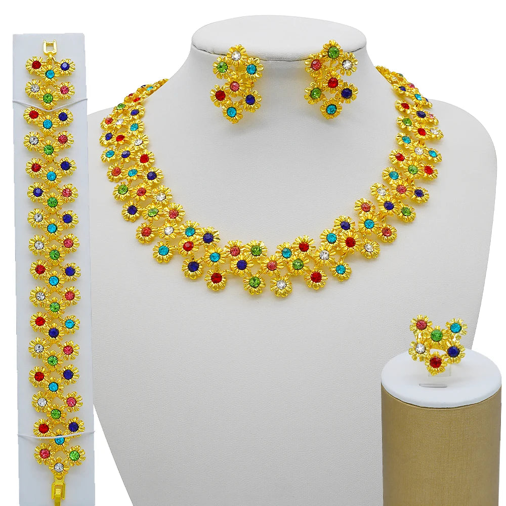 Royal African Bridal Collection — 4-Piece Gold Jewelry Set