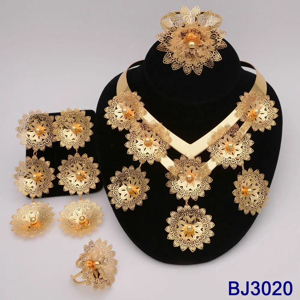 The Italia Set — Bridal Necklace, Earrings, Ring & Bracelet for Women