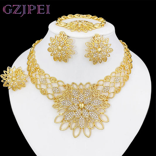 Dubai Jewelry Necklace Earring Ring Bracelet