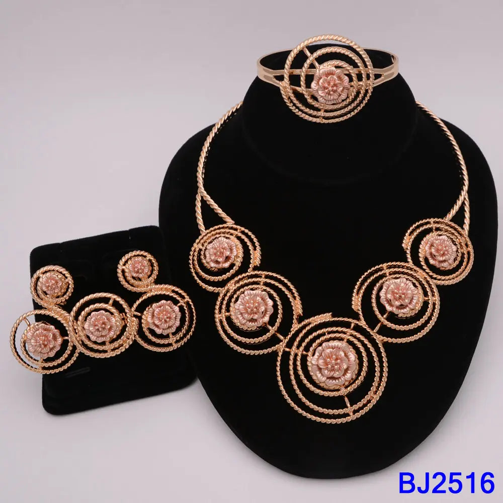 The Italia Set — Bridal Necklace, Earrings, Ring & Bracelet for Women