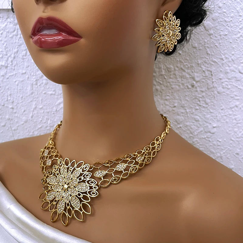 Dubai Jewelry Necklace Earring Ring Bracelet