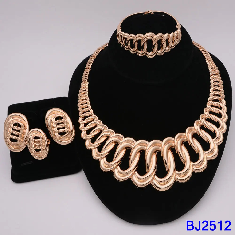 The Italia Set — Bridal Necklace, Earrings, Ring & Bracelet for Women
