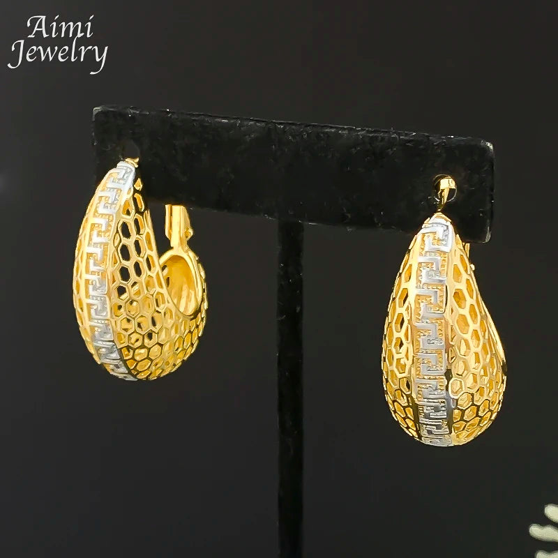 Exquisite Earrings Necklace Pendant with Chain Party
