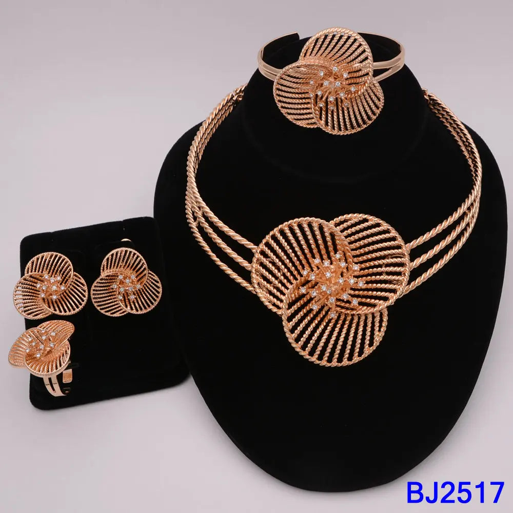 The Italia Set — Bridal Necklace, Earrings, Ring & Bracelet for Women