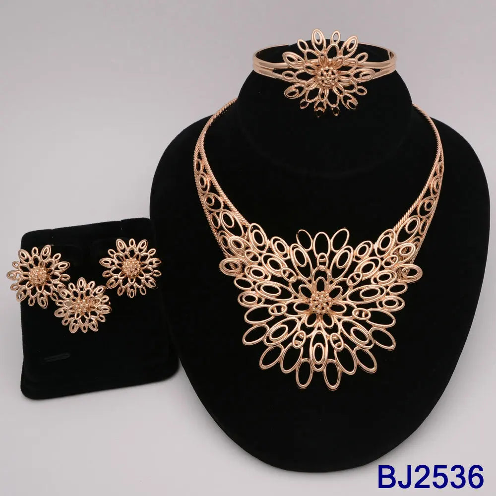 The Italia Set — Bridal Necklace, Earrings, Ring & Bracelet for Women