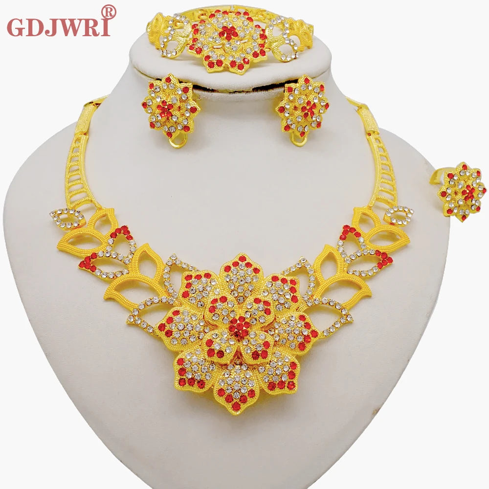Royal African Bridal Collection — 4-Piece Gold Jewelry Set