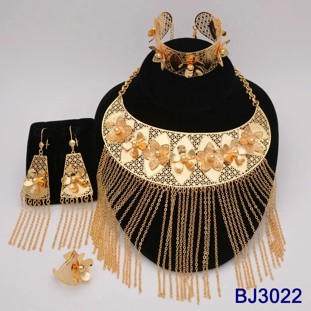 The Italia Set — Bridal Necklace, Earrings, Ring & Bracelet for Women