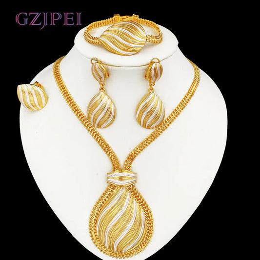 Two-Tone Luxury Jewelry Set