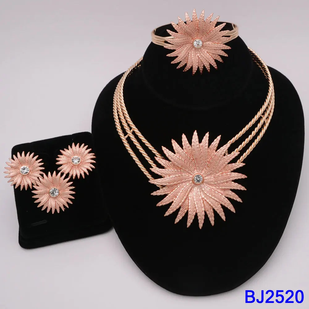 The Italia Set — Bridal Necklace, Earrings, Ring & Bracelet for Women