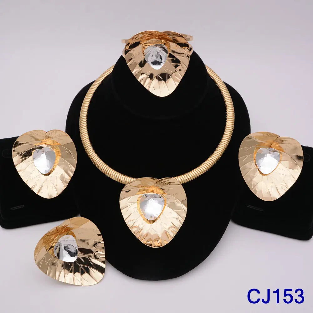 The Italia Set — Bridal Necklace, Earrings, Ring & Bracelet for Women