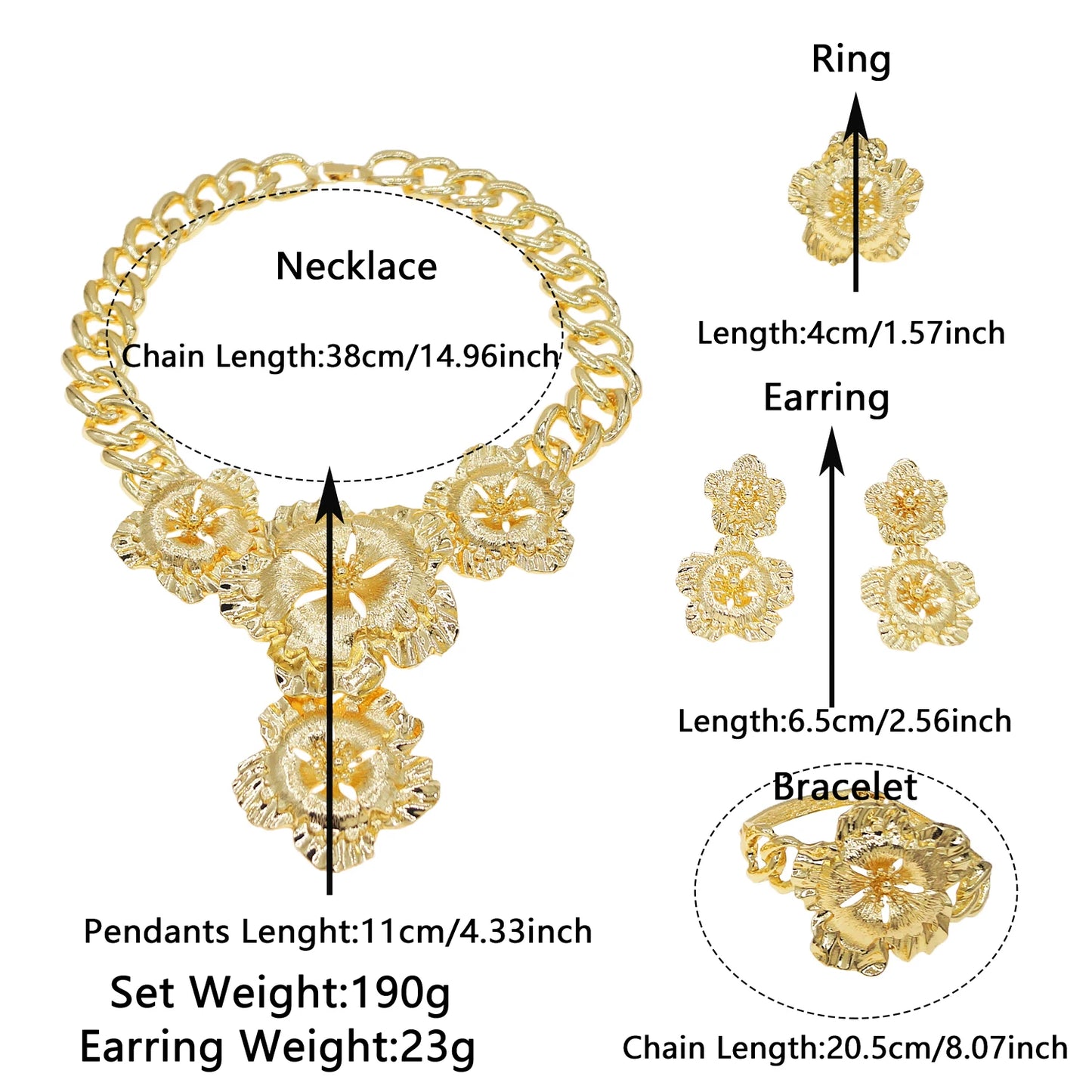 Gold Flower Pendant