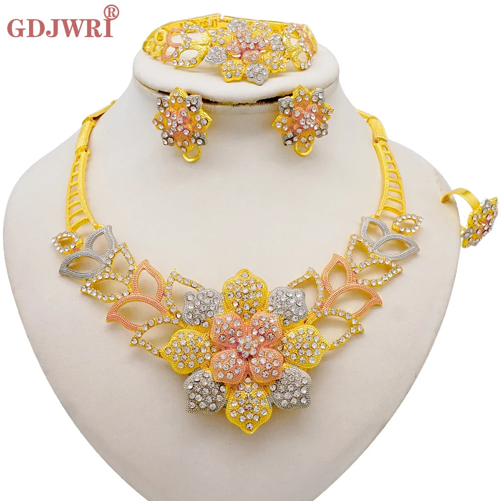 Royal African Bridal Collection — 4-Piece Gold Jewelry Set