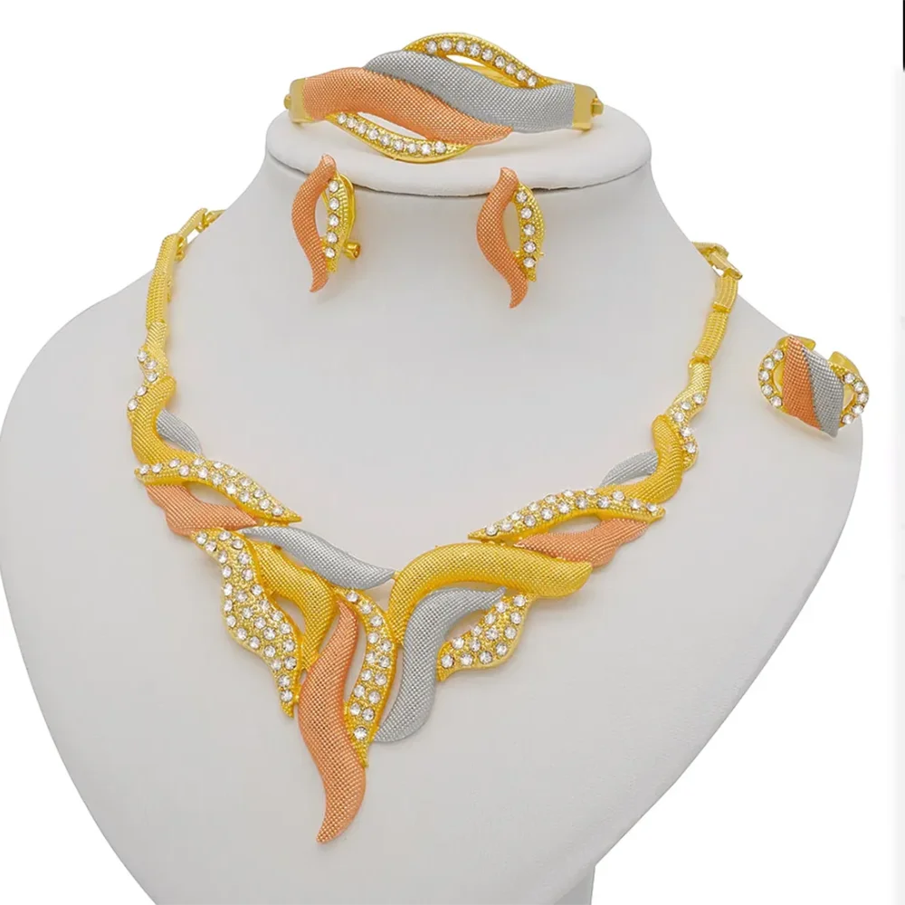 Royal African Bridal Collection — 4-Piece Gold Jewelry Set