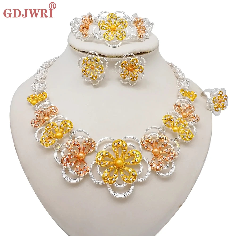 Royal African Bridal Collection — 4-Piece Gold Jewelry Set