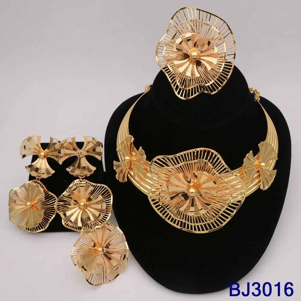 The Italia Set — Bridal Necklace, Earrings, Ring & Bracelet for Women