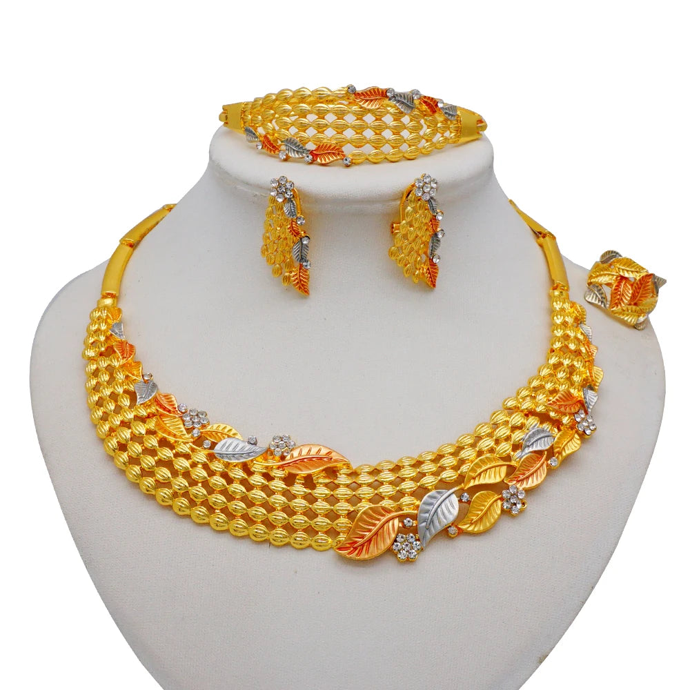 Royal African Bridal Collection — 4-Piece Gold Jewelry Set