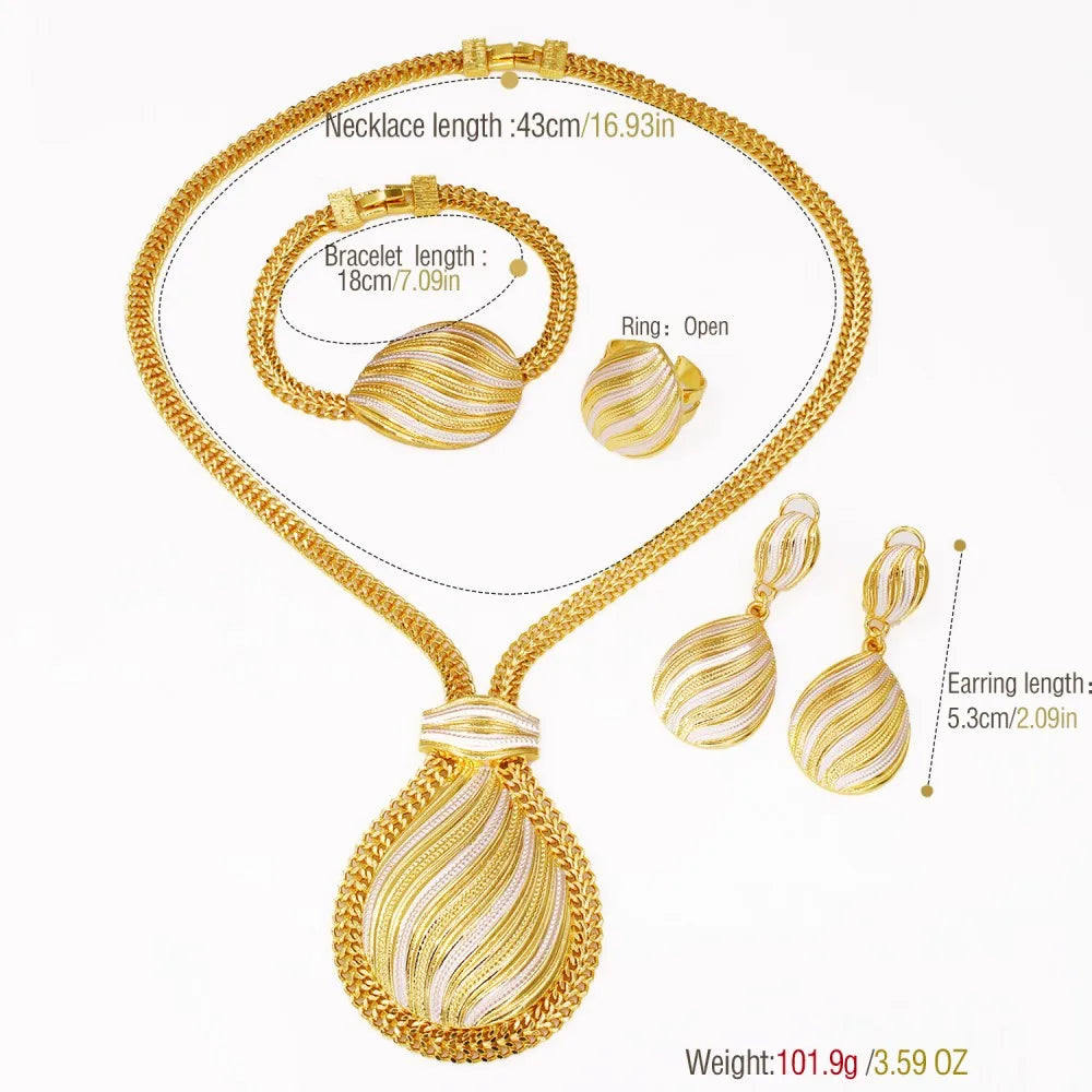 Two-Tone Luxury Jewelry Set