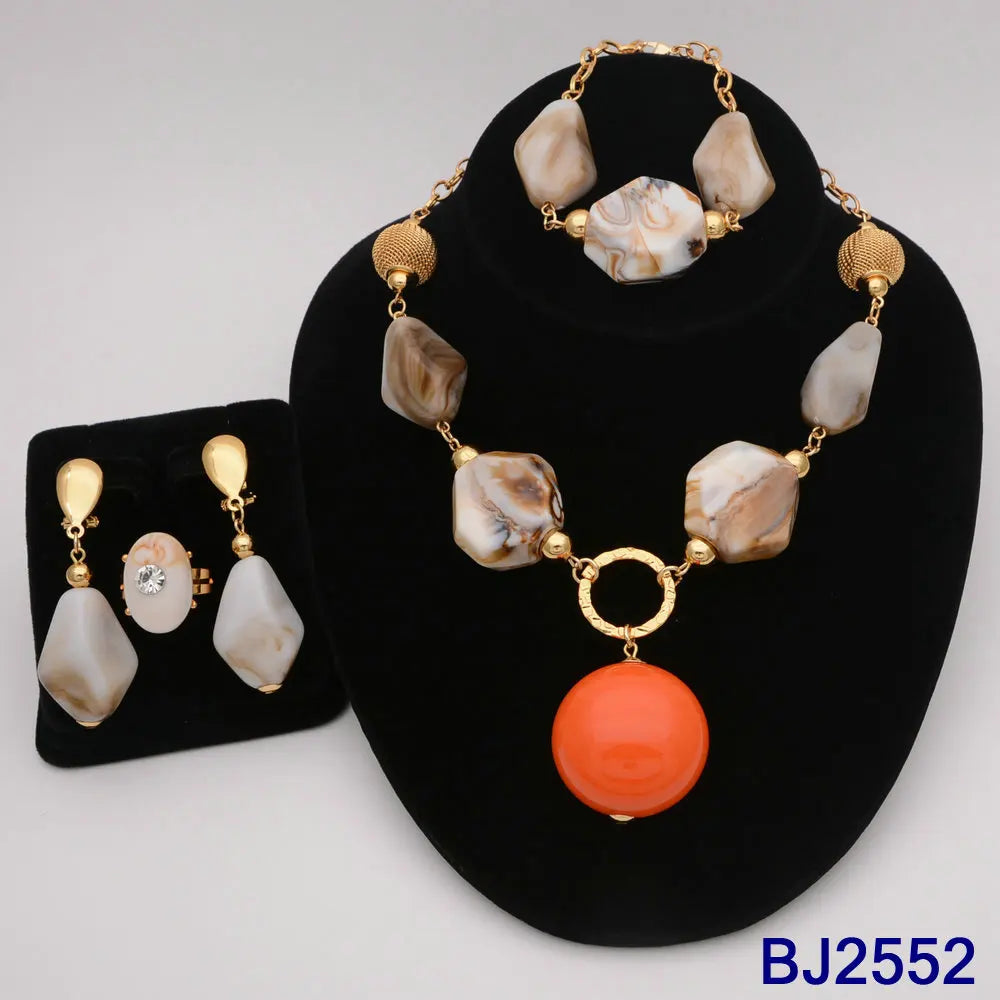 The Italia Set — Bridal Necklace, Earrings, Ring & Bracelet for Women