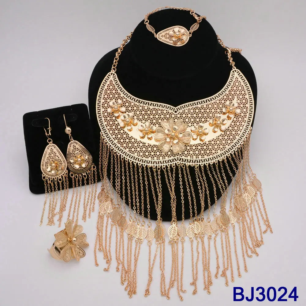 The Italia Set — Bridal Necklace, Earrings, Ring & Bracelet for Women