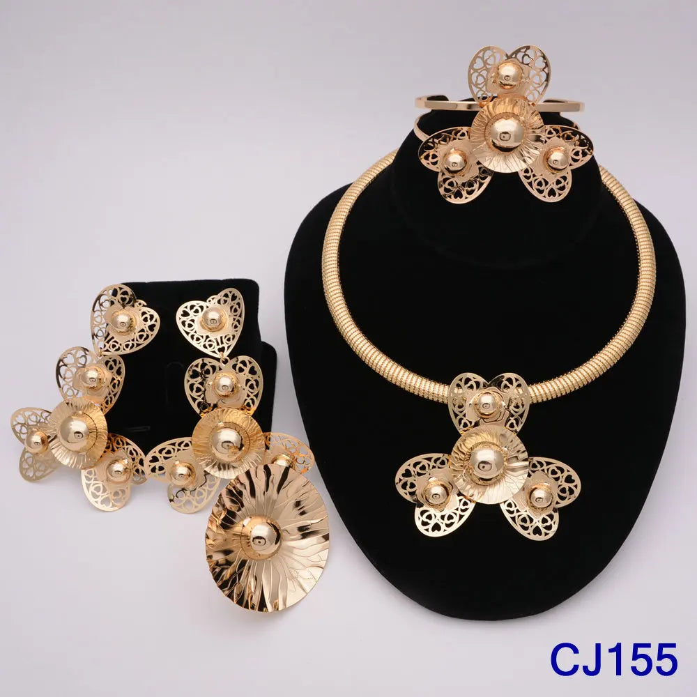 The Italia Set — Bridal Necklace, Earrings, Ring & Bracelet for Women