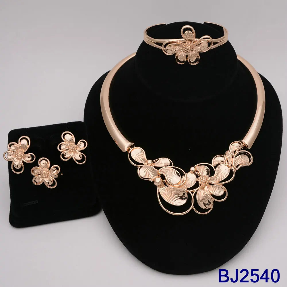 The Italia Set — Bridal Necklace, Earrings, Ring & Bracelet for Women