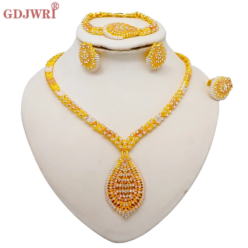 Royal African Bridal Collection — 4-Piece Gold Jewelry Set