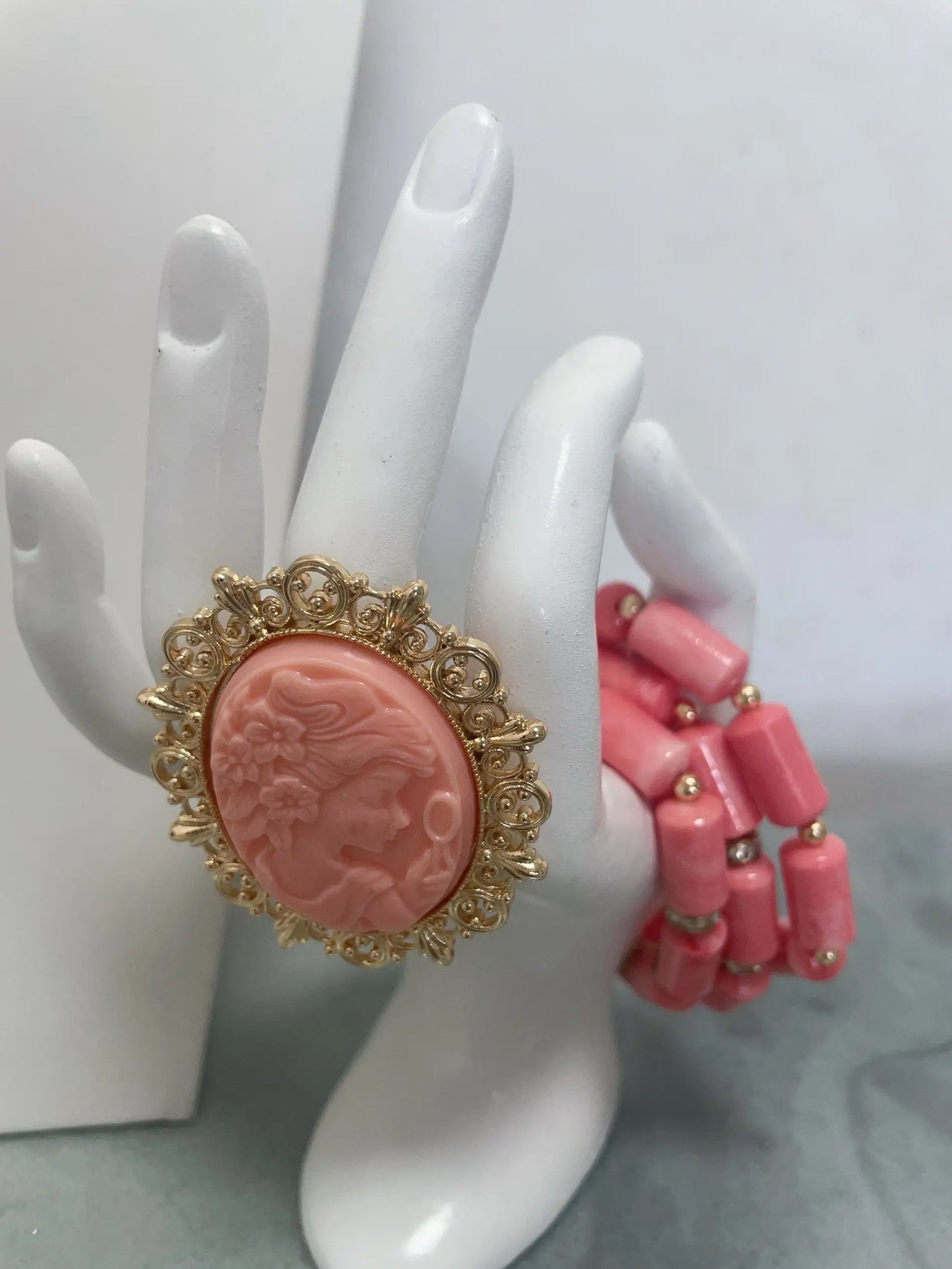 Coral Bridal Jewelry Set