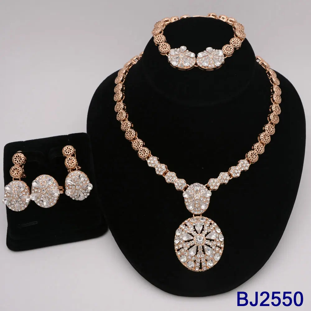 The Italia Set — Bridal Necklace, Earrings, Ring & Bracelet for Women