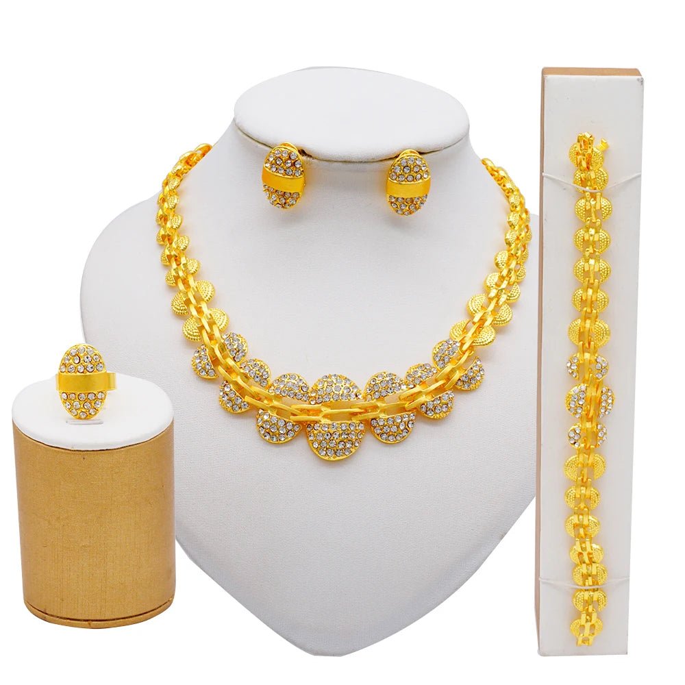 Royal African Bridal Collection — 4-Piece Gold Jewelry Set