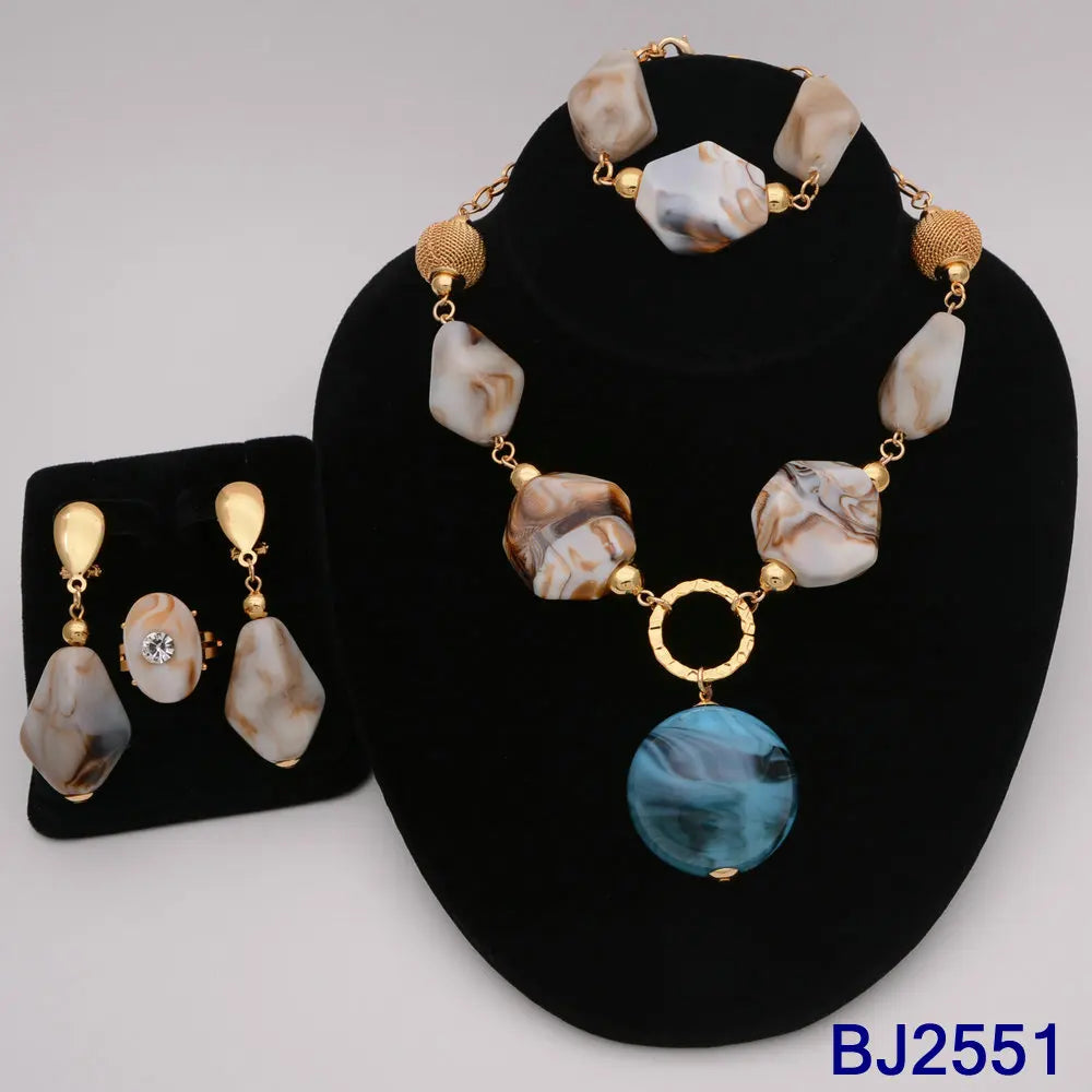 The Italia Set — Bridal Necklace, Earrings, Ring & Bracelet for Women