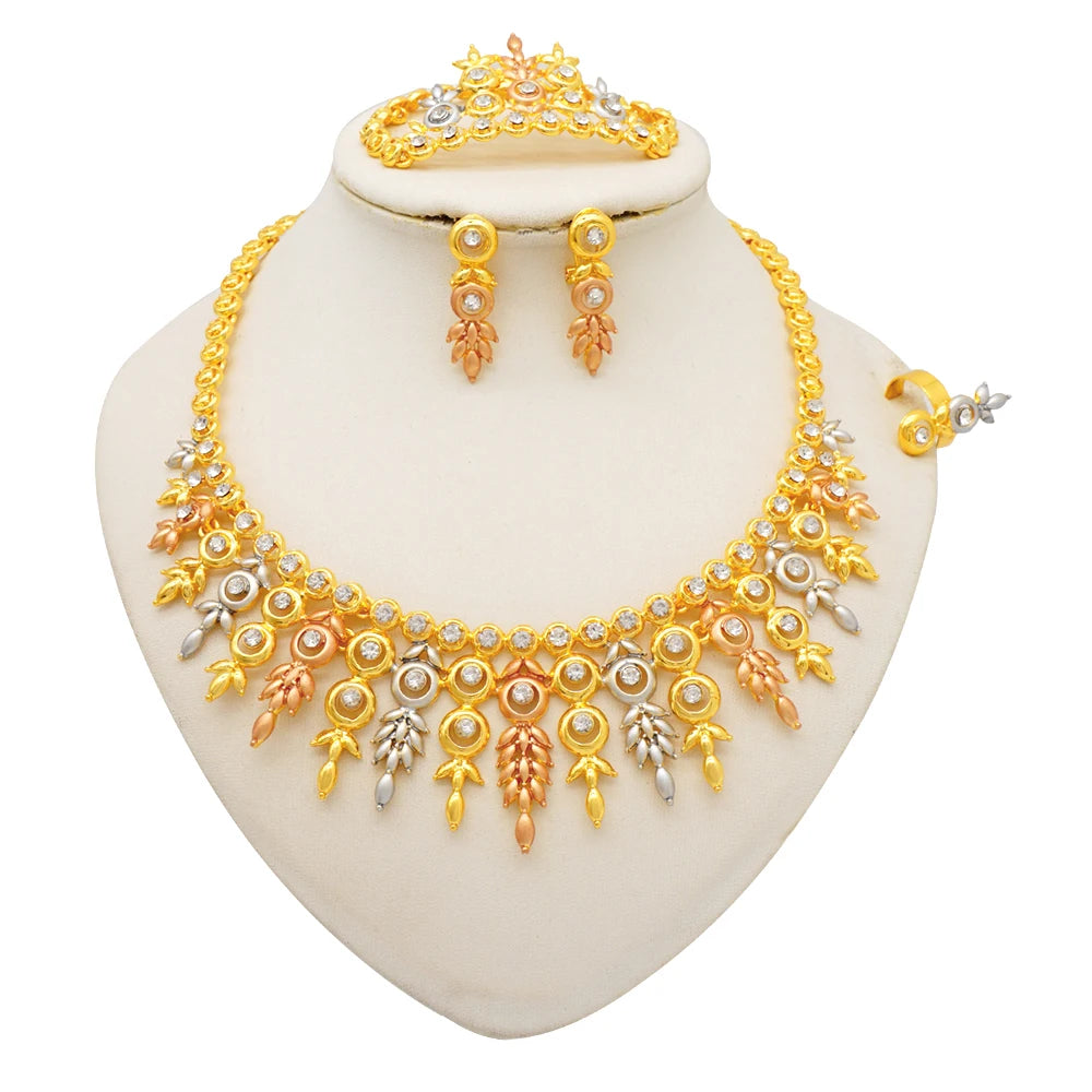 Royal African Bridal Collection — 4-Piece Gold Jewelry Set